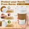 100 Pack 16 oz Disposable Coffee Cups with Lids and Sleeves Leak-Proof White Paper Cups, Insulated To Go Hot Beverage Cups
